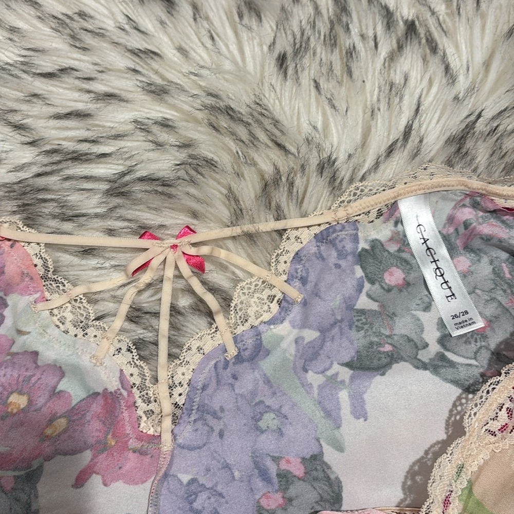 ✨3/$32✨ NWT CACIQUE Floral Lace Trim Cheeky 26/28 - Picture 3 of 6